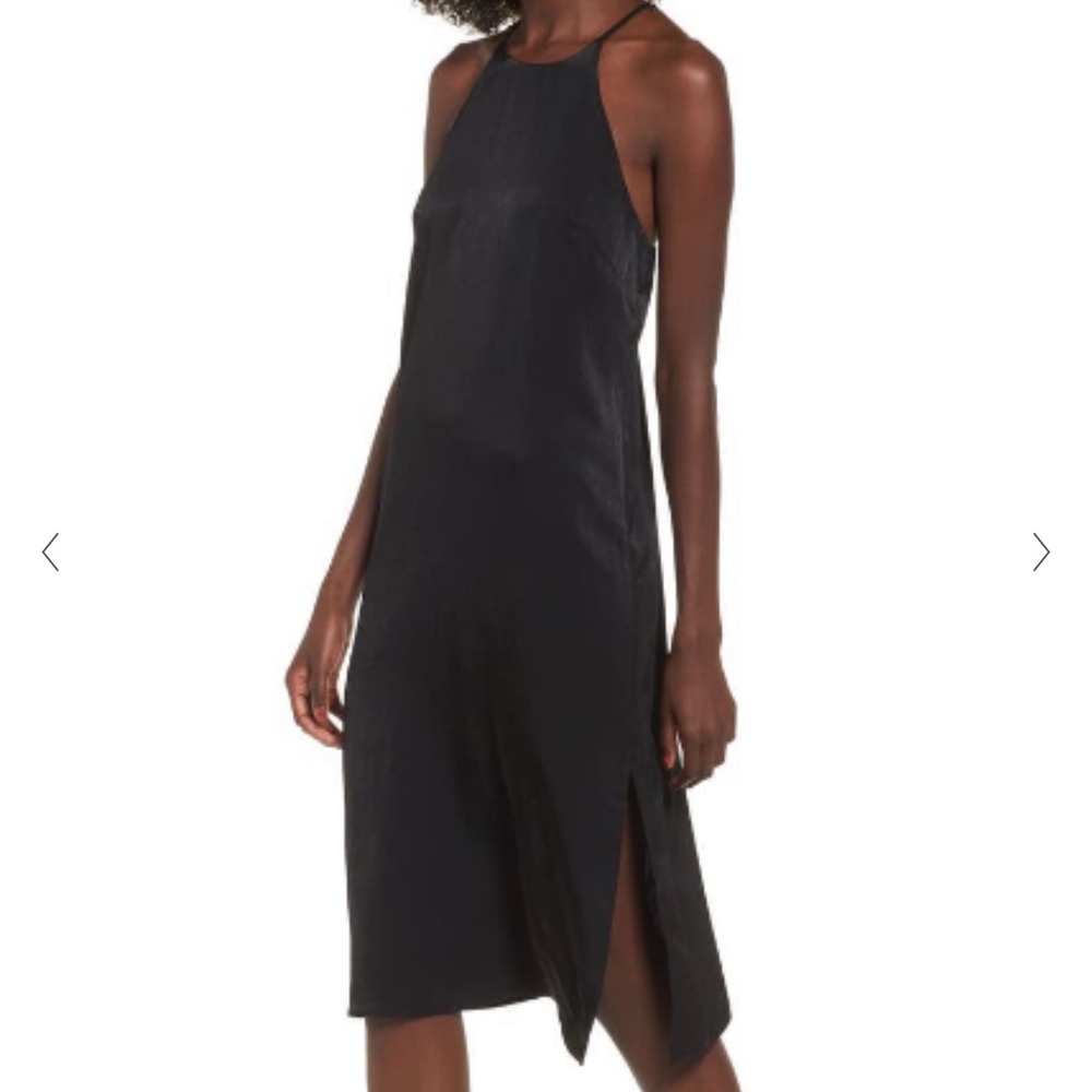 Velvet Halter Slip Dress - Picture 2 of 7